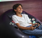 Inflatable Gaming Chair for Kids & Teens with Cup Holders and Side Pocket - This Air Gaming Bean Bag Chairs for kids is The Perfect Furniture for Gamer Room Decor - Perfect Gaming Stuff for boys 4-12
