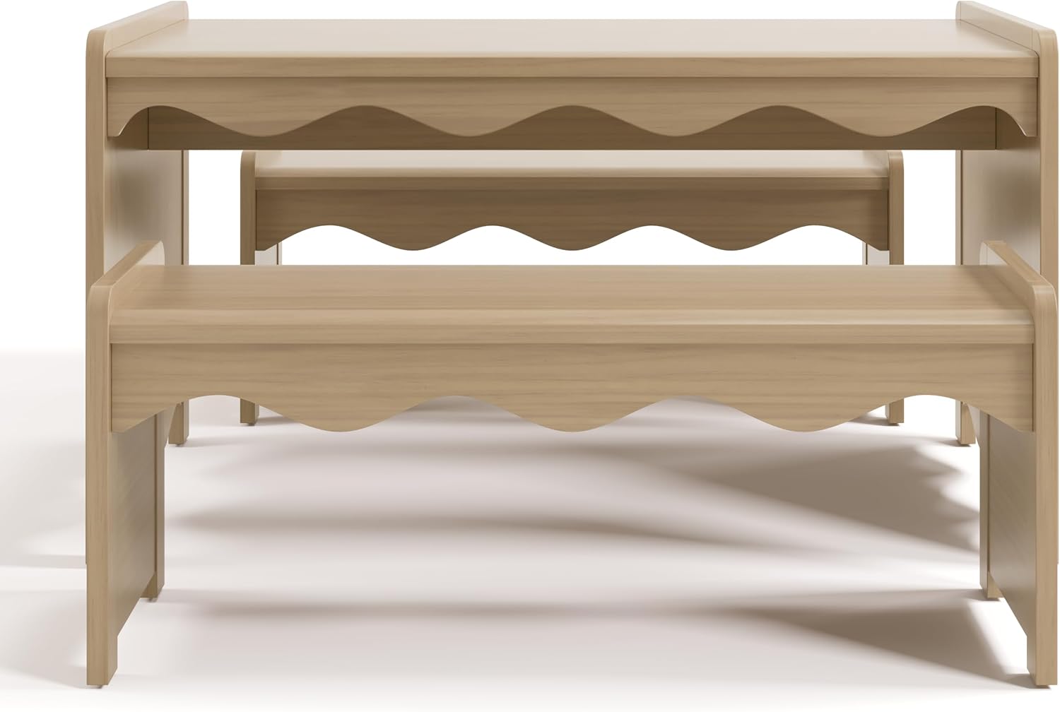 Storkcraft Casablanca Montessori Indoor Kids Table & Bench Set – Premium Kids Activity Table and Bench Set, Toddler Furniture for Crafts and Snack Time, Durable & Easy-to-Clean Surface (Driftwood)