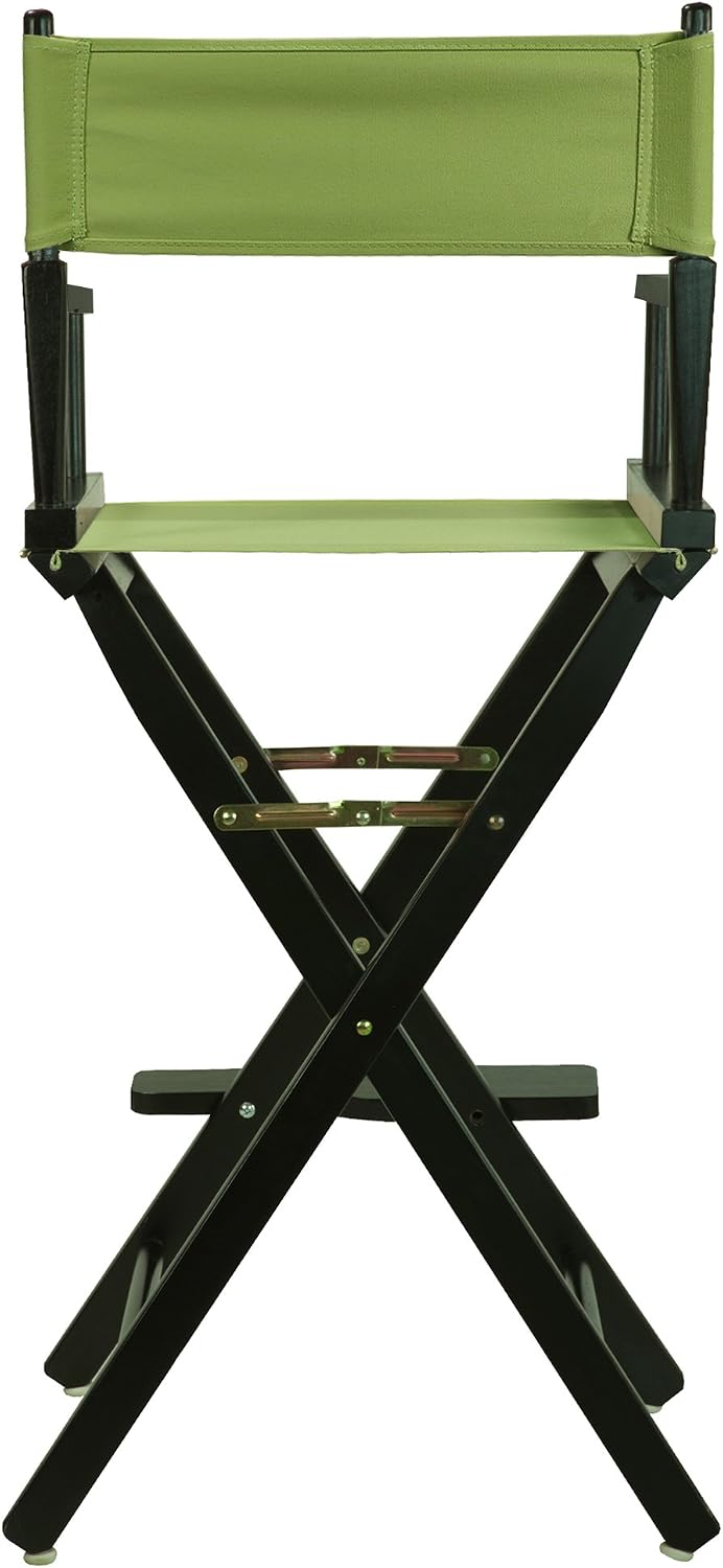 Casual Home 230-02/021-72 30" Black Frame-Lime Green Canvas Director Chair Bar Height, BlackFrame