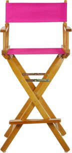 Casual Home 230-05/021-30 Director Chair 30" - Bar Height Honey OakFrame/Magenta Canvas