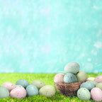 SiliFine 16 Pcs Easter Speckled Eggs 2.4 Inch Plastic Speckled Eggs Bowl, Vase Filler for DIY Spring Displays and Easter Decorations (Pink,Blue,Yellow,Light Blue)
