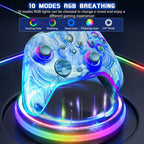 Wireless Pro Controller for Switch/OLED/Lite - 1200mAh Rechargeable Switch Turbo Controller with 10 RGB Led Light, Programmable, Wake Up - Wireless iOS Android Remote Gamepad, Wired PC Game Joystick