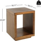 Christopher Knight Home Cubes Modern Coffee Table with Storage, Wooden Square Side Table, Living Room Sofa End Table, Walnut