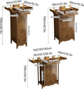 Meditation Table with Storage, Chinese Shrine Altar Table, Buddha Altar Cabinet, Decorative Home Shrine with Cabinet, for Living Room Bedroom Office(80cm/31.5in)