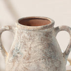 MILÖNGA Ceramic Vase Raw Terracotta Vase for Centerpieces,Modern Farmhouse Rustic Vintage Flower Vase for Pottery Barn Home Decor,Living Room,Kitchen Bedroom (Brown, 7.5 Inches)