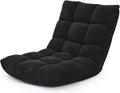 DORTALA Floor Gaming Chair with Back Support, 14-Position Adjustable Banana Chair for Adults, Foldable Floor Seats for Reading, Gaming (Black)