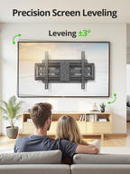 USX MOUNT 85 86 90 98 100 inch Heavy Duty Full Motion TV Wall Mount for 42-100" TVs, TV Mount with Swivel, Tilt & Leveling, Wall Mount Bracket Up to 170lbs, Max VESA 800x600mm