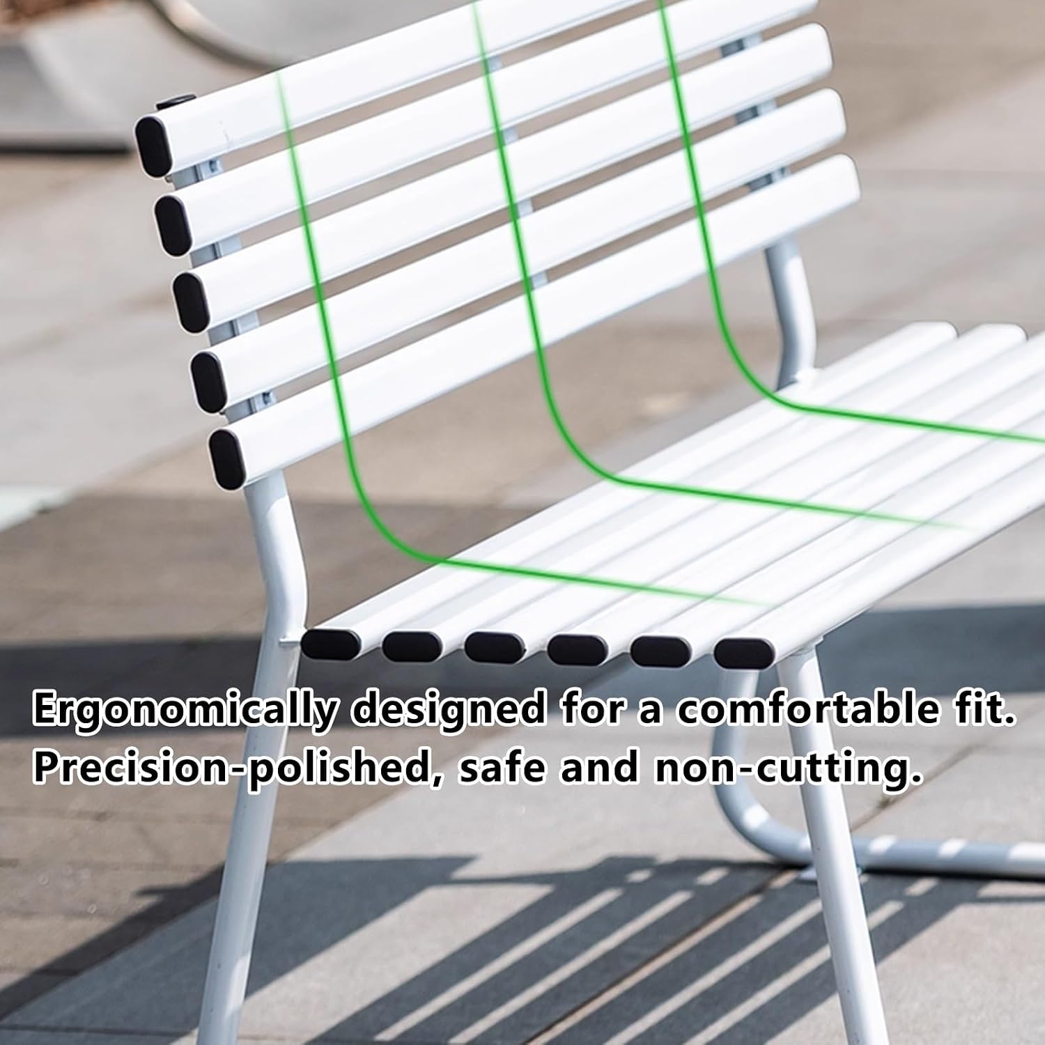Garden Bench Outdoor Benches Benches for Outside Rich Color Uniform Paint Film Strong Weather Resistance Comfortable Sitting no Fatigue Even After Long Sitting(Green,150cm/59in)