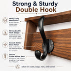 29" Coat Rack Wall Mount with Shelf, Entryway Wall Hooks with Shelf, Coat Hangers for Bathroom, Living Room, Bedroom