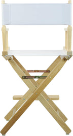 Casual Home 24" Director's Chair Natural Frame with White Canvas, Counter Height