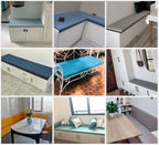 Indoor Bench Cushion 2 3 Seater Long Seat Cushion 120cm/150cm/140cm,Thick 5cm Garden Dining Seat Cushion Pad Kitchen Home Wooden Bench Outdoor(4,67x18in/170x45cm)