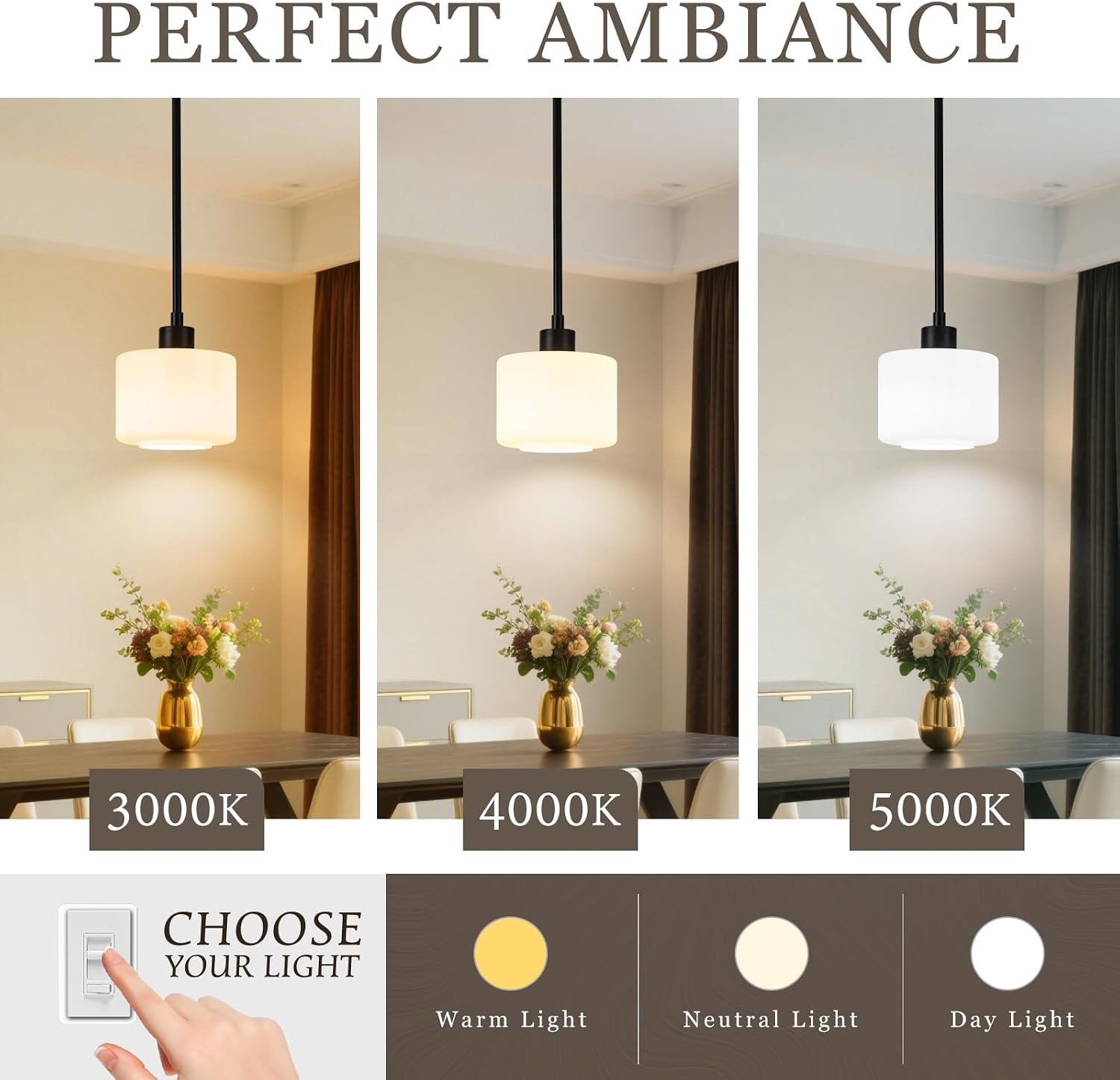 Black Pendant Lights Kitchen Island 2 Pack, Modern Milk Glass Hanging Light Fixtures with Rods, Mini Kitchen Pendant Lighting Over Island for Sink Bathroom, OS-YQ8153-2PBK