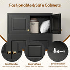 UNICOLY 15" Wall Mounted Storage Cabinet, Small Armoire Wardrobe Closet | Small Hanging Cabinet for Bedroom School, Employee, Gym, Armarios De Ropa para Dormitorio, Assembly Required, Black