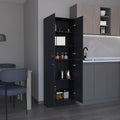 Mid-Century Pantry Storage Cabinet, Rustic Freestanding Cupboard with 5 Adjustable Shelves,for Kitchen Home