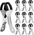 10 Pack Large Clothespins, 4.33*2.36 Inch Heavy Duty Metal Spring Clips, Windproof Strong Grip Beach Towel Clips, Multi-Purpose for Outdoor Clothesline, Beach Chairs, Tablecloths and Laundry
