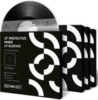 Hudson Hi-Fi Anti-Static Vinyl Record Sleeves - Durable Clear Disc Sleeves- Protect Your LP Albums from Scratches, Dust & Dirt - Acid-Free Rice Paper Disc Covers, 50x Inner Sleeves