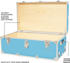 Rhino Trunk & Case Classic Camp & College Trunk with Wheels. 30"x17"x13", 1500+ lbs Capacity - Many Colors, Soft-Close Lid. Strong, USA Made Summer Camp Footlocker and Secure Dorm Storage Chest