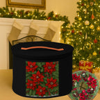 Christmas Wreath Storage Bag,Collapsible Felt Holiday Garland Container with Zipper & Handle, Durable Wreath Organizer Bin for Seasonal Decor Storage 20 x 12 (Black, 12 x 20)