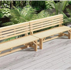 Patio Benches for Outdoors Park Chair Outdoor Bench Seat Solid Wood Back Simple Garden Benches for Outdoors