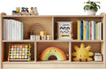 ONBRILL 2-Tier Wood Montessori Cabinet for Kids, Toddler Room Book Shelves Toy Organizers and Storage, Small Book Shelf Storage for Baby Children, Furniture of Classroom, Nursery, Playroom