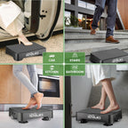 Small Step Stools for Adults - Black Small Mobility Aid for Seniors - Portable Heavy Duty Plastic Stepping Platform & Bed Steps for High Beds for Adults - Assist Device Kitchen Bathroom Toilet - Kids