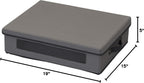 Household Essentials Platter Storage Chest, Gray