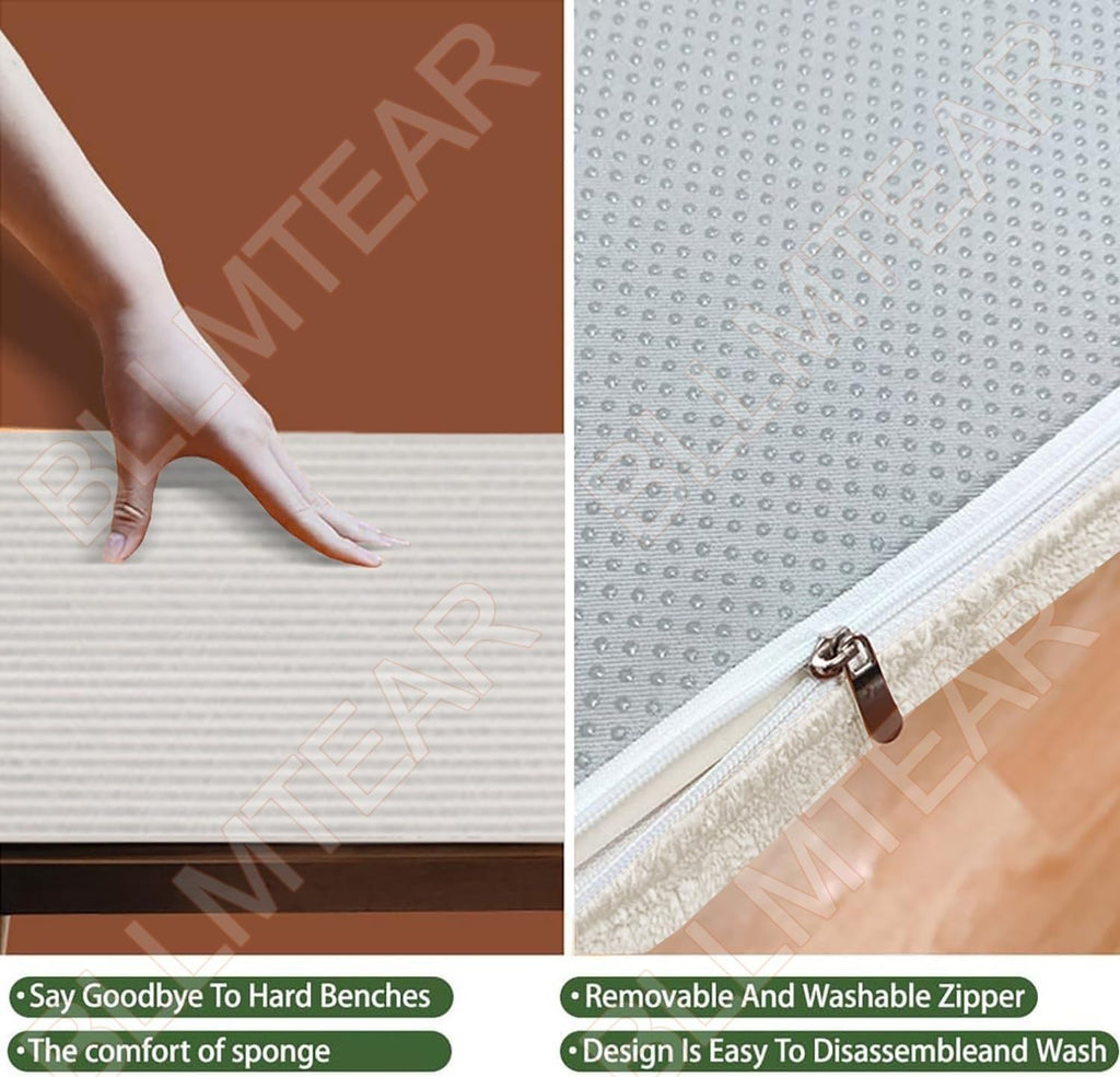 Anti Slip Bay Window Seat Cushions 2 3 4 Seater Indoor Sofa Furniture Cushions Kitchen Dining Room Bench Pads Patio Porch Seat Pads with Removable Cover(2,35x75cm)