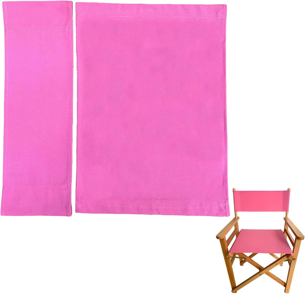 Directors Chair 20.86''L X 16.14" W Canvas Replacement Covers Kit for Directors Chairs,Movie Chair Replacement Canvas Seat and Back Oxford Cloth Cover for Home Director Chair (Pink)