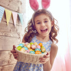 Winlyn 60 Pcs 6 Colors Foam Easter Eggs Pastel Easter Eggs Decorations Gold Leaf Easter Eggs Small Decorative Gold Speckled Eggs for Easter Basket Fillers Table Setting Spring Party Party Favors