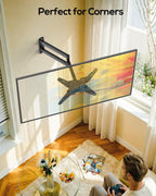 USX STAR Corner TV Wall Mount Long Arm TV Mount Bracket for 32-65 Inch TVs, Full Motion Mounts with 29” Articulating Arms Extension & Tilt & Swivel, Holds up to 400x400mm VESA, 80 lbs for 55 65 TVS