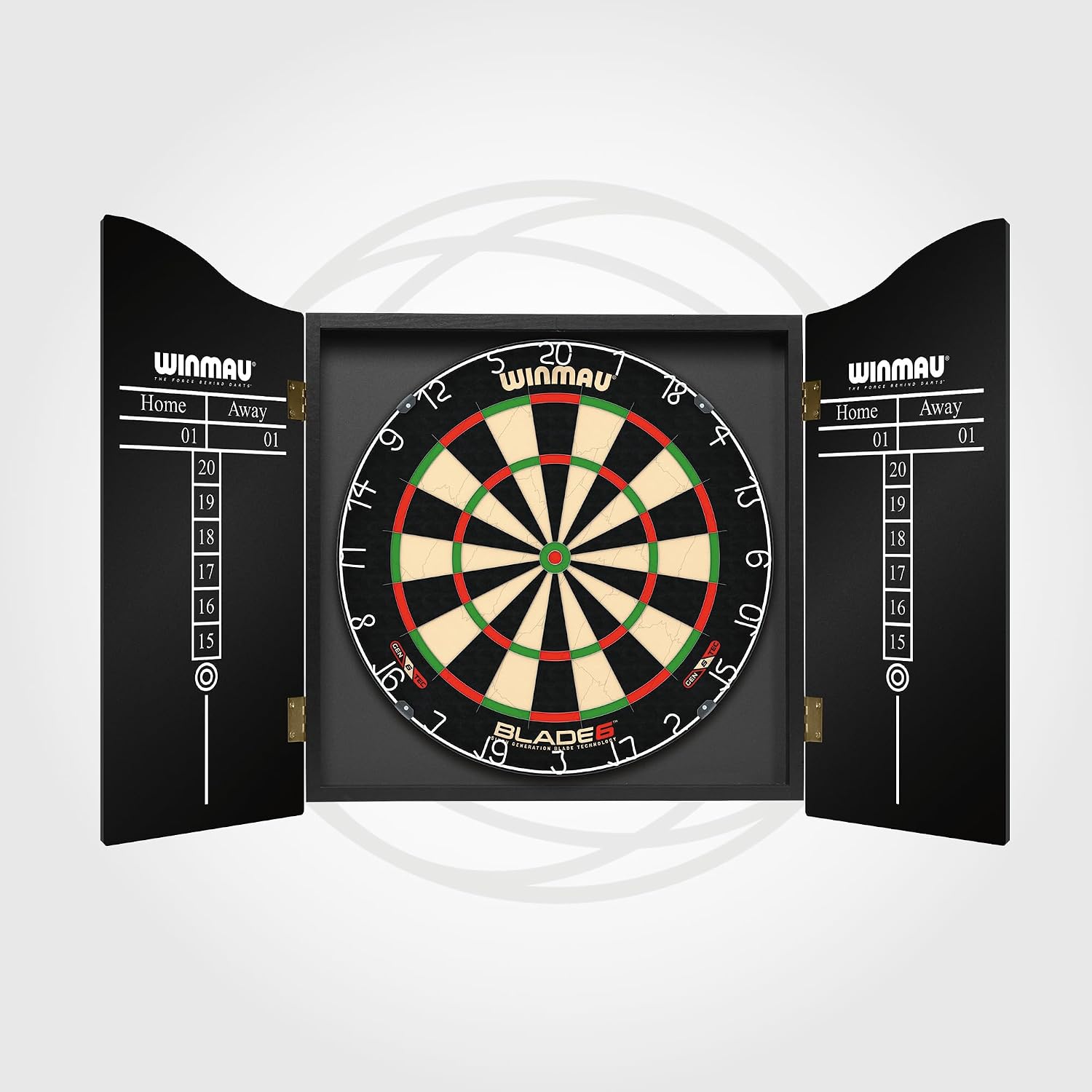 WINMAU Man Cave Complete Dartboard Cabinet Set