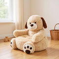 Cute Kids Sofa Seat Dog Shaped Chair Bean Bag Chair Seat Armrest Chair Sofa Animals Seat Cushion for Play Room Comfortable Animal Shaped Cushion for Home Bedroom Decoration (Light Brown Dog)