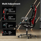 EUREKA ERGONOMIC Gaming Chairs for Adults GC05, Gamer Chair with Lumbar Support, Gaming Chair with 4D Armrests, Ergonomic Gaming Chairs with Adjustable Headrest, Red