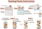 Vase Pearlfection 50 Floating Realistic Shades of Fall Leaves- Pumpkins- Mums- Pearls- Large Sizes- Fills 1 Gallon of The Transparent Floating Gels with Pre-Measured Floating Gels Prep Bag