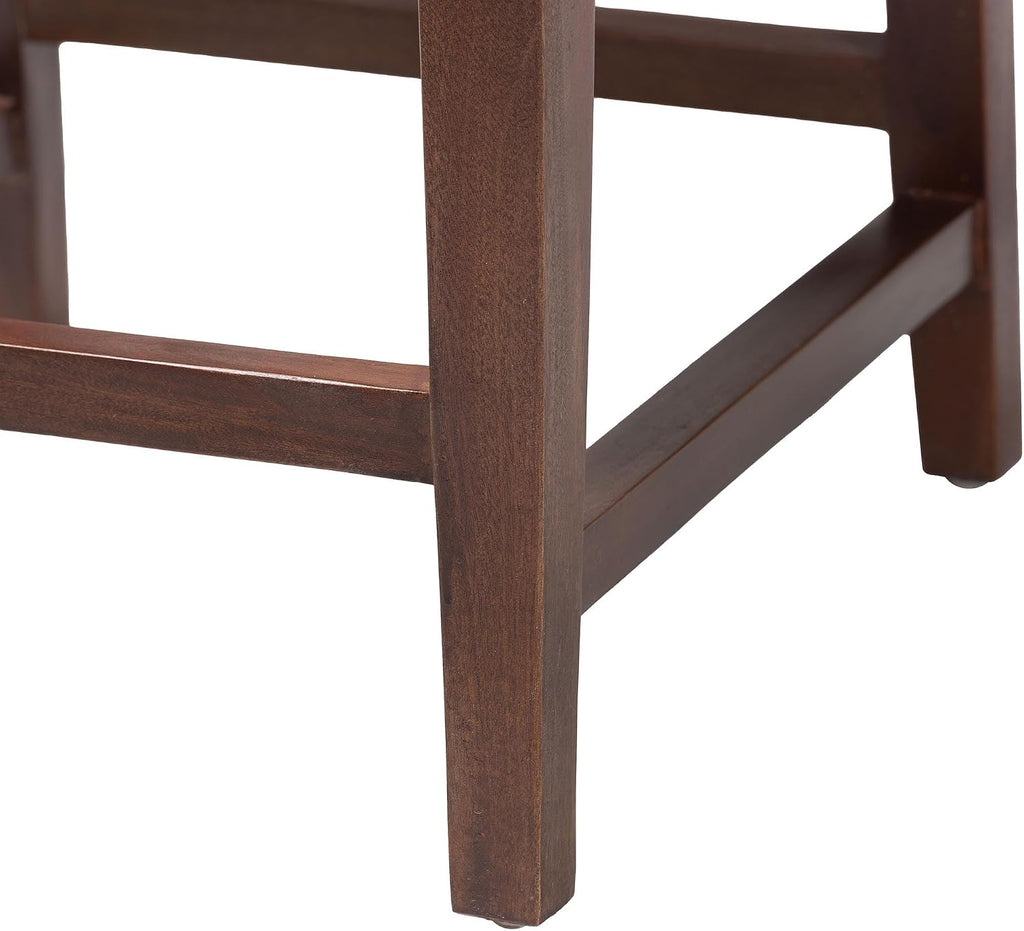 Bali & pari Alise Seagrass and Mahogany Wood Chair, Dining Height, Earthy Brown