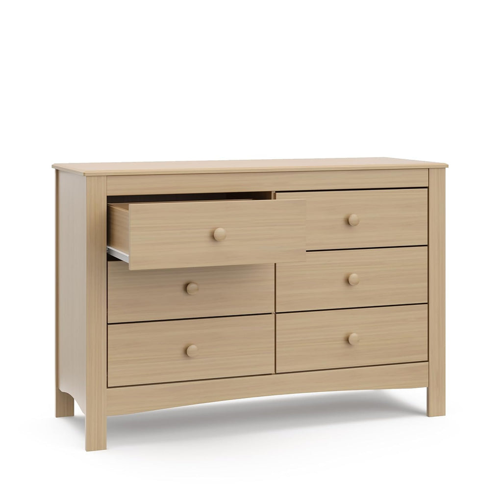 Graco Noah 6-Drawer Dresser, Driftwood | GREENGUARD Gold Certified, Wood Dresser for Bedroom, Kids & Nursery Storage Chest, Safety Interlocking Drawers, Kids Bedroom