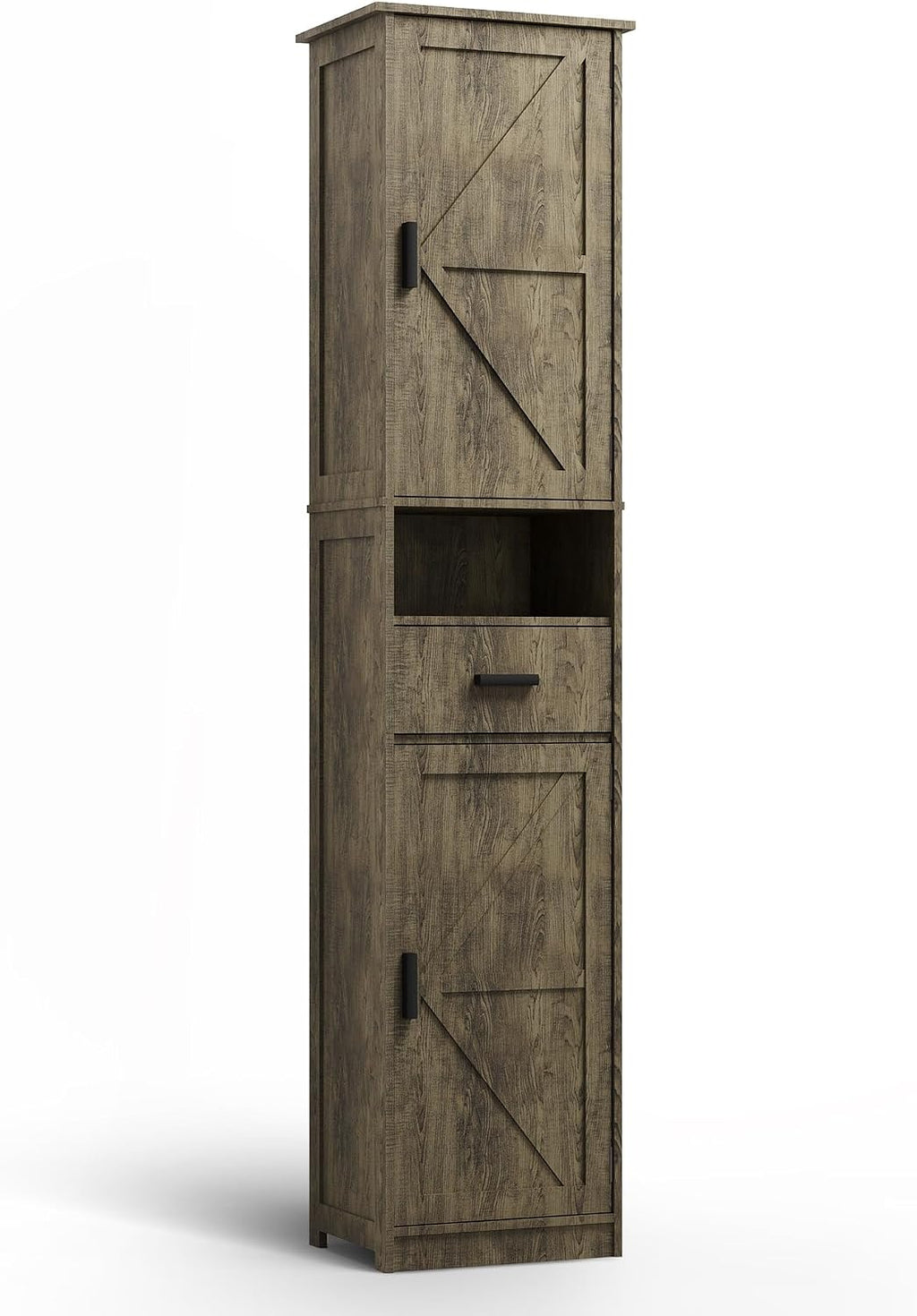 Retro Elegant Tall Bathroom Storage Cabinet, Narrow Storage Unit, Adjustable Shelves, for Entryway Kitchen,for Kitchen Home
