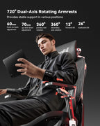 Autofull G7 Gaming Chair - 3-Zone Lumbar, 22-Point Adjustment, Breathable Mesh, Custom Backplate, 720° Armrests, BIFMA Certified Ergonomic, 140° Recline, IGR Certified, Niko Endorsed - Gift for Gamers