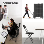 White Folding Chairs 10 Pack, Portable Party Chairs, Plastic Folding Chair,Stackable Commercial Seats with Steel Frame for Office Wedding Party Patio Dinning Events, 350lbs Capacity