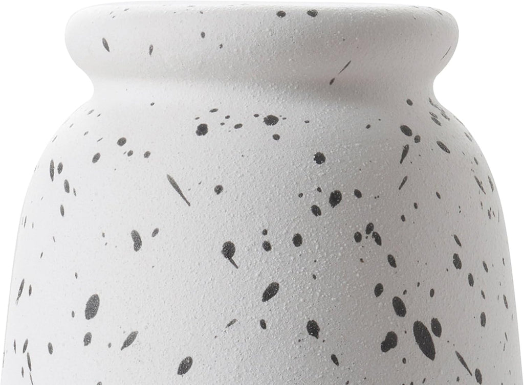 VCNY Home 6-Inch Speckled Matte Ceramic Decorative Vase, 2-Pack, Ivory