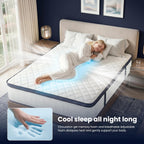 VKT 12 Inch Mttress Queen Size, Memory Foam Hybrid Mattresses in a Box, Medium Firm, Pocket Springs for Motion Isolation, CertiPUR-US and Oeko TEX Certified
