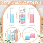 Irenare Unity Sand for Wedding Ceremony Set, Include Vase, Sand, Cork Stopper for Weddings Engagement Anniversary(Red and Blue,Flower)