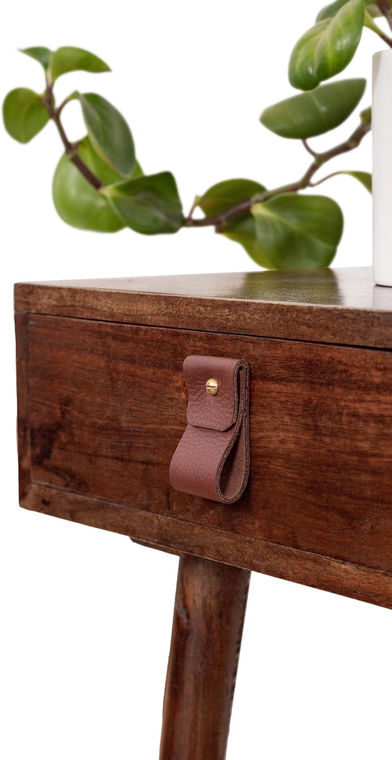 Leather Drawer pulls Kitchen Hardware Cabinet Hardware