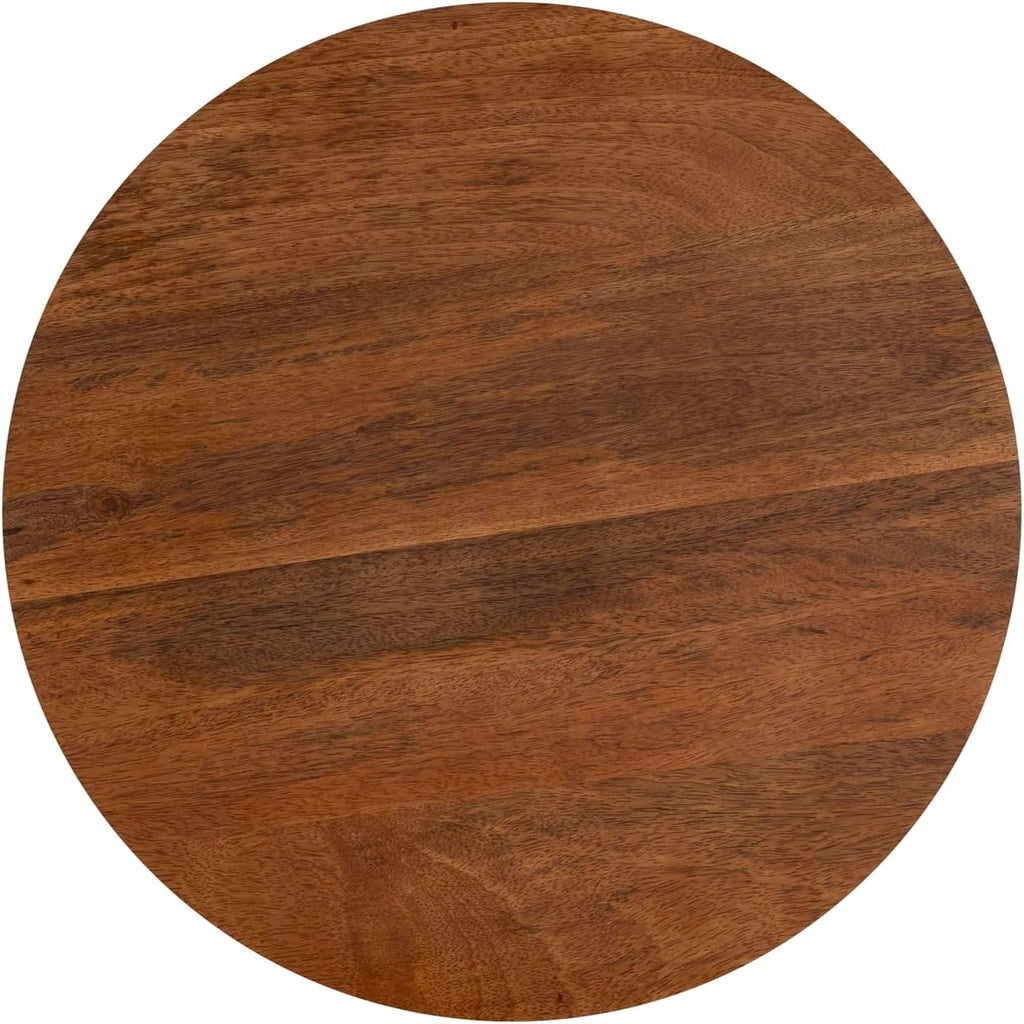 Hawthorne Grove 16” Mango Wood Side Table – Rustic Accent End Table