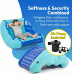 Inflatable Sensory Rocking Chair – Air Pump Included, Portable Air Lounge Seat with Back Support & Handles, Indoor Outdoor Relaxation Chair for Kids, Teens & Adults, Lightweight Rocker for Bedroom