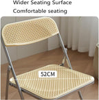2 Pack Black Folding Chair Indoor Outdoor Portable Stackable Seat with Steel Frame for Office Wedding Picnic Kitchen Dining(Capacity 200 pounds)