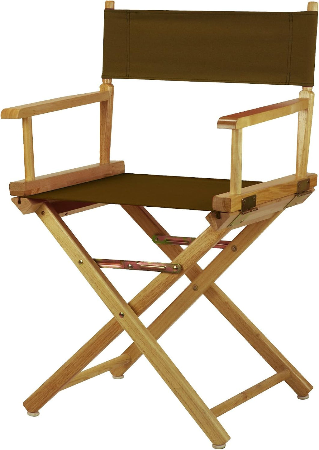 Casual Home 200-00/021-45 Director's Chair Canvas 18" - Classic Height Natural Frame/Brown