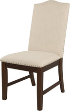 HomePop Scalloped Back Dining Chair - Beige Woven(Set of 2)
