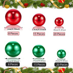98 Pieces Christmas Vase Filler Decorations for Beads Faux Beads Party Garland for Vases Filler Wedding Centerpiece Christmas Party Decor (Christmas Theme)