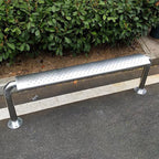 Patio Benches for Outdoors Stainless Steel Bench Park Chair Outdoor Rest Simple Waiting Bus Garden Benches for Outdoors